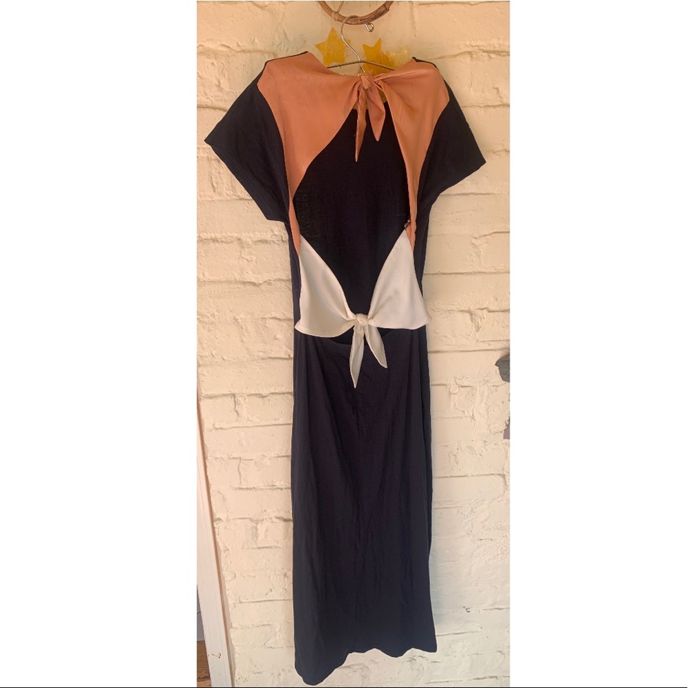 Satin tie dress